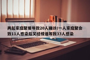 两起家庭聚餐导致20人确诊/一人家庭聚会致11人感染后又经楼道等致33人感染