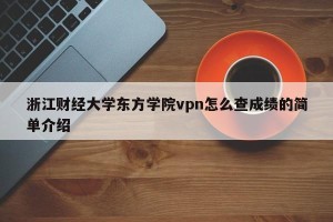 浙江财经大学东方学院vpn怎么查成绩的简单介绍